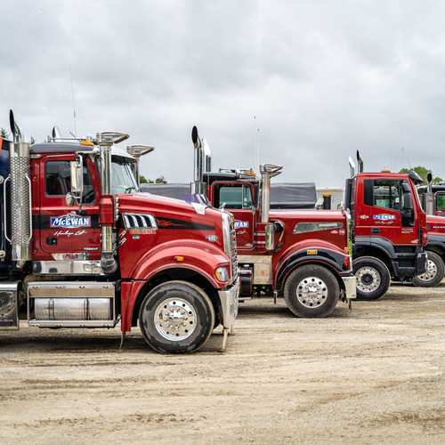 The fleet at McEwan Haulage